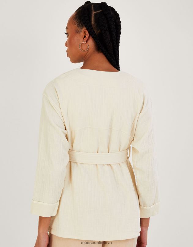 Monsoon paprastas kišeninis kaklaraištis moterys kremas apranga DPXBJ310