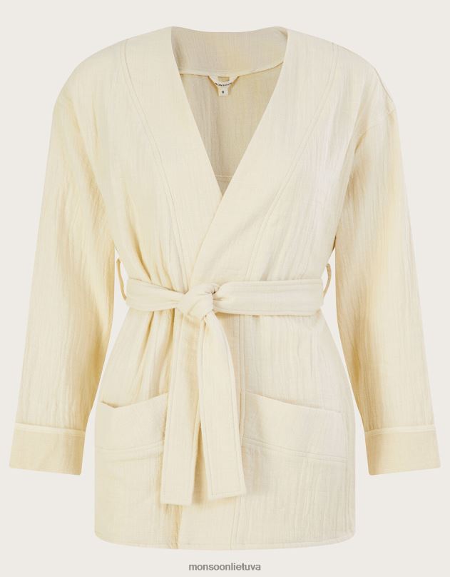 Monsoon paprastas kišeninis kaklaraištis moterys kremas apranga DPXBJ310