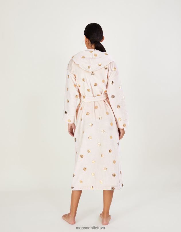 Monsoon dėmių folijos chalatas su gobtuvu moterys dramblio kaulo apranga DPXBJ462