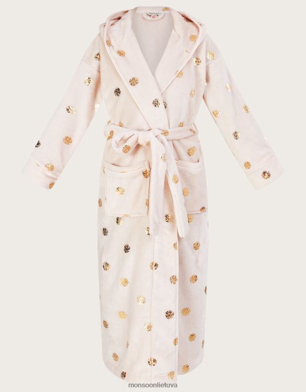 Monsoon dėmių folijos chalatas su gobtuvu moterys dramblio kaulo apranga DPXBJ462