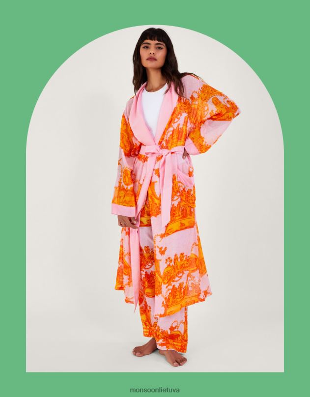 Monsoon šimto žvaigždžių senovinių stulpelių spausdinimo suknelė moterys grakštus apranga DPXBJ297