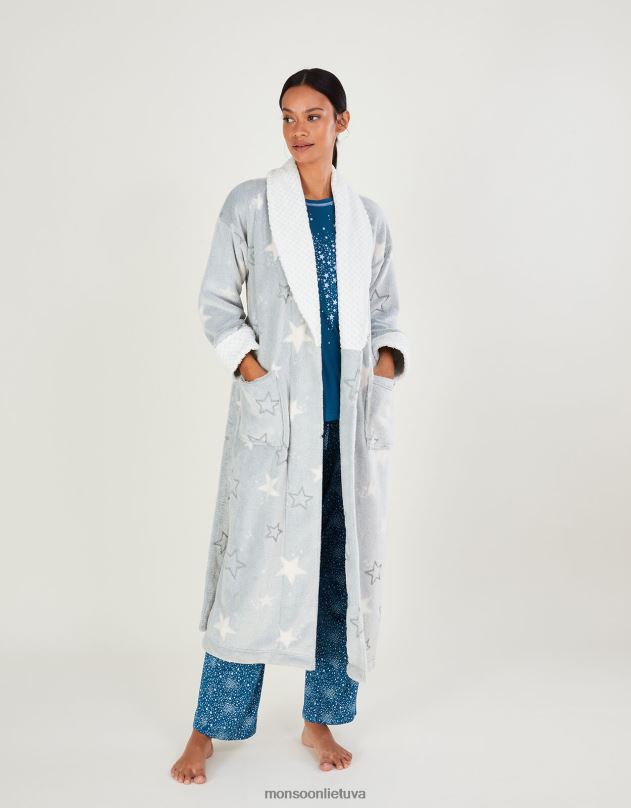 Monsoon žvaigždžių rašto chalatas moterys ruda (tape) apranga DPXBJ837
