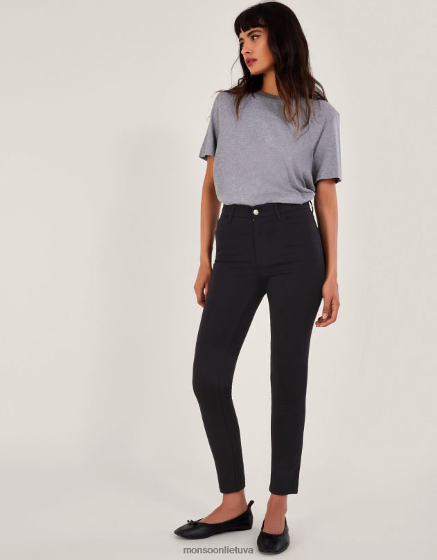 Monsoon aptempti džinsai moterys juodas apranga DPXBJ508