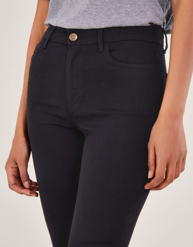Monsoon aptempti džinsai moterys juodas apranga DPXBJ508