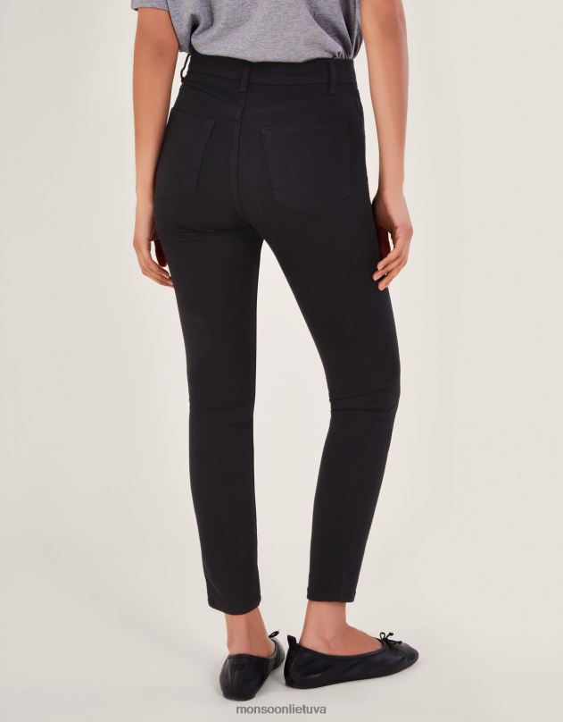 Monsoon aptempti džinsai moterys juodas apranga DPXBJ508