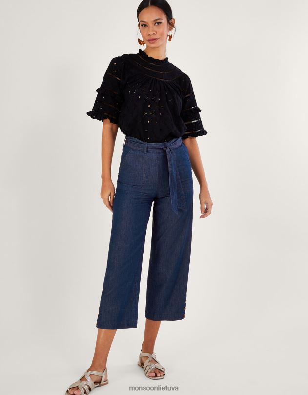 Monsoon džinsinio audinio kelnės moterys mėlyna (džinsinė mėlyna) apranga DPXBJ565