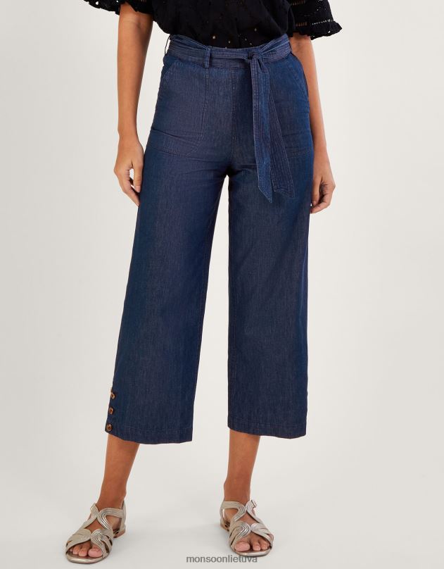 Monsoon džinsinio audinio kelnės moterys mėlyna (džinsinė mėlyna) apranga DPXBJ565