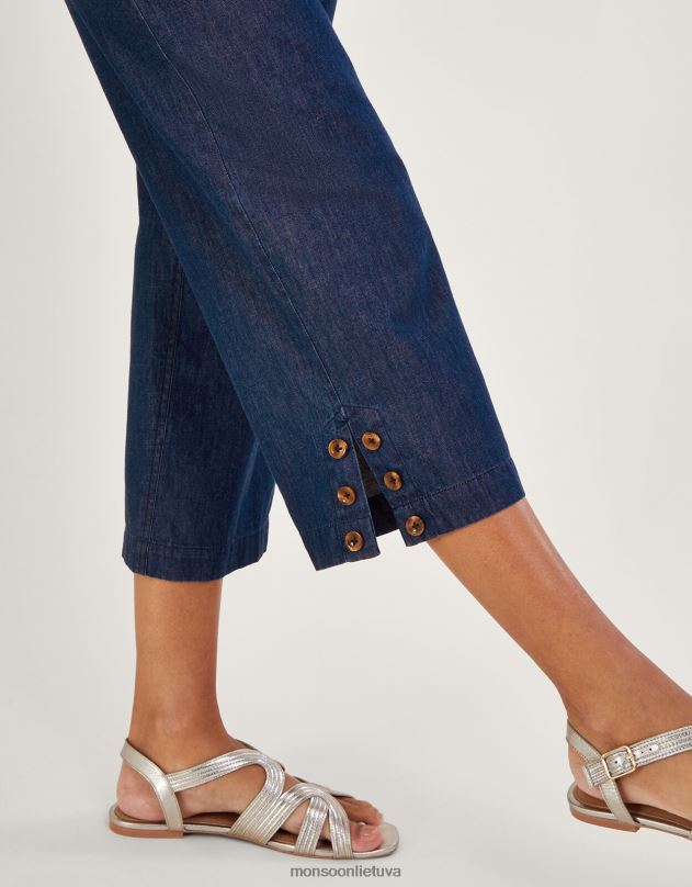 Monsoon džinsinio audinio kelnės moterys mėlyna (džinsinė mėlyna) apranga DPXBJ565