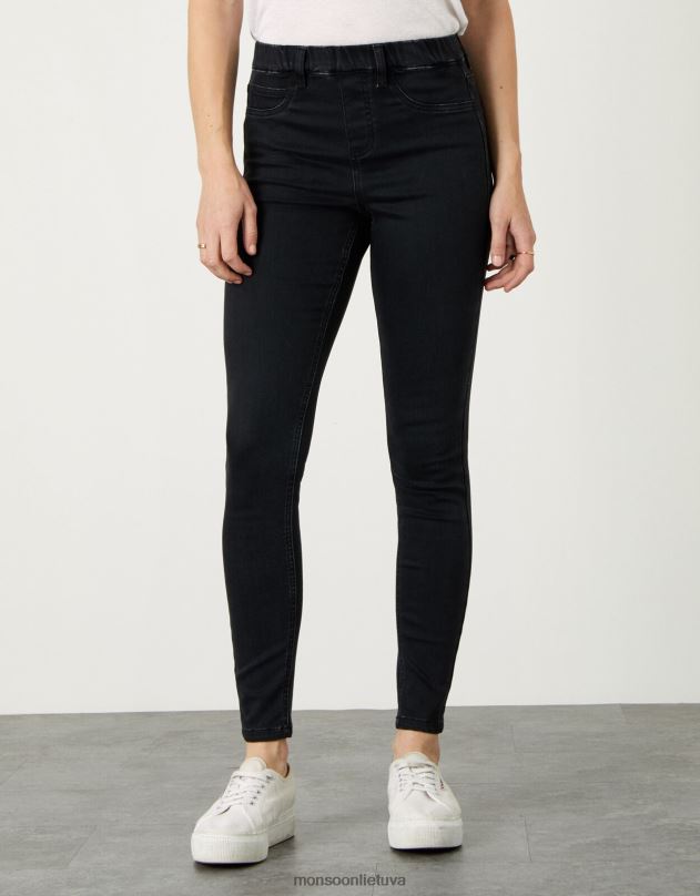 Monsoon janey premium-touch džegingi moterys juodas apranga DPXBJ1147