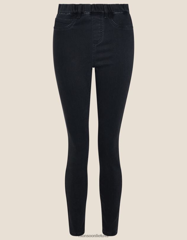 Monsoon janey premium-touch džegingi moterys juodas apranga DPXBJ1147