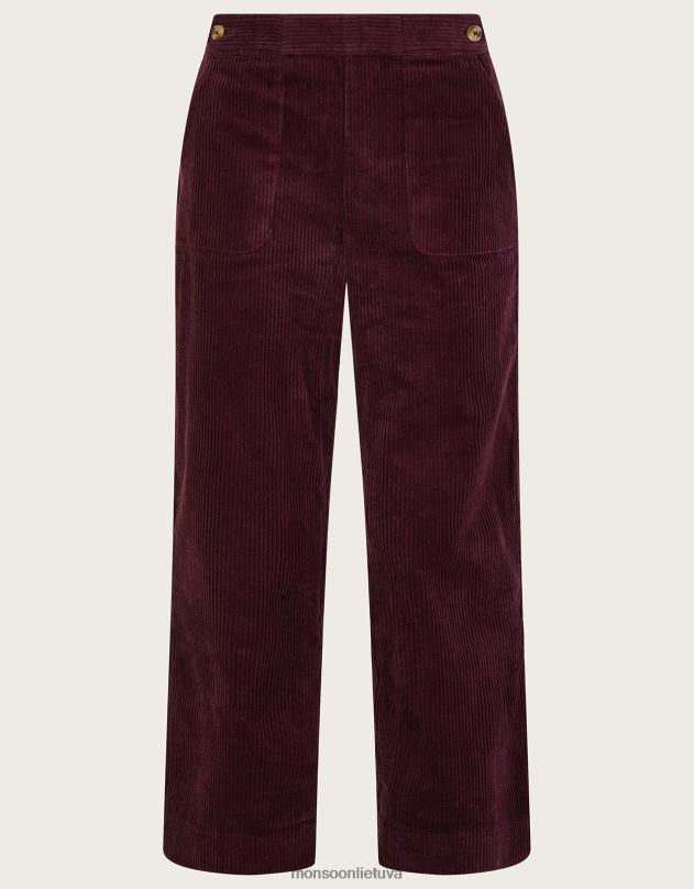 Monsoon kelnės su virvele moterys violetinė (slyva) apranga DPXBJ529