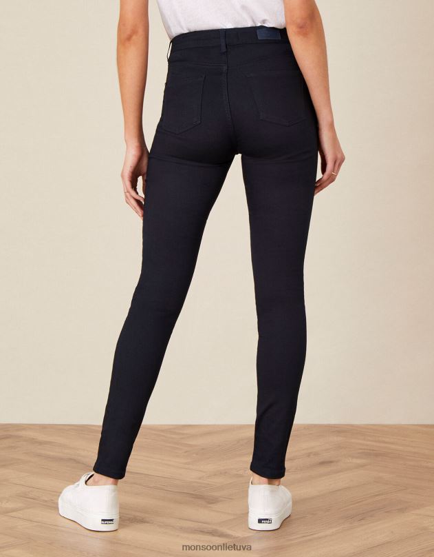 Monsoon nadine reguliaraus ilgio džinsai su ekologiška medvilne moterys mėlyna (indigo) apranga DPXBJ1165