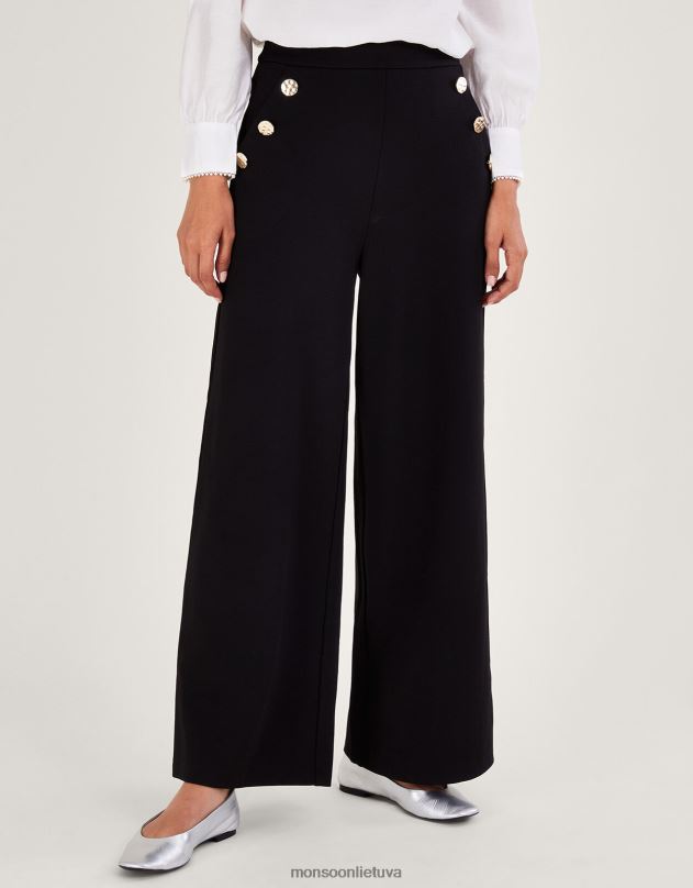 Monsoon priya ponte kelnės moterys juodas apranga DPXBJ36