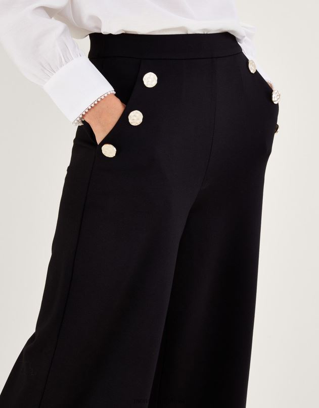 Monsoon priya ponte kelnės moterys juodas apranga DPXBJ36