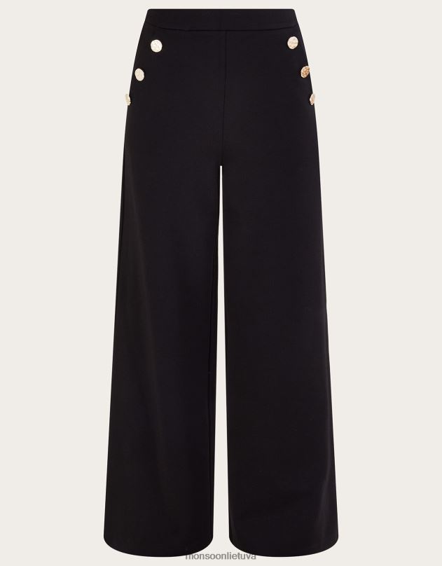 Monsoon priya ponte kelnės moterys juodas apranga DPXBJ36