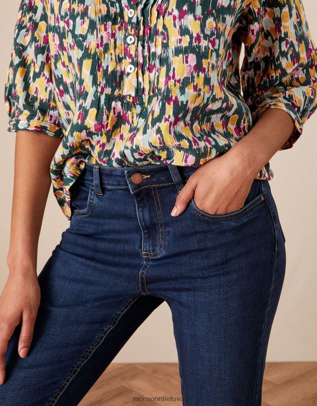 Monsoon safaia 7/8 džinsiniai džinsai moterys mėlyna (indigo) apranga DPXBJ1141