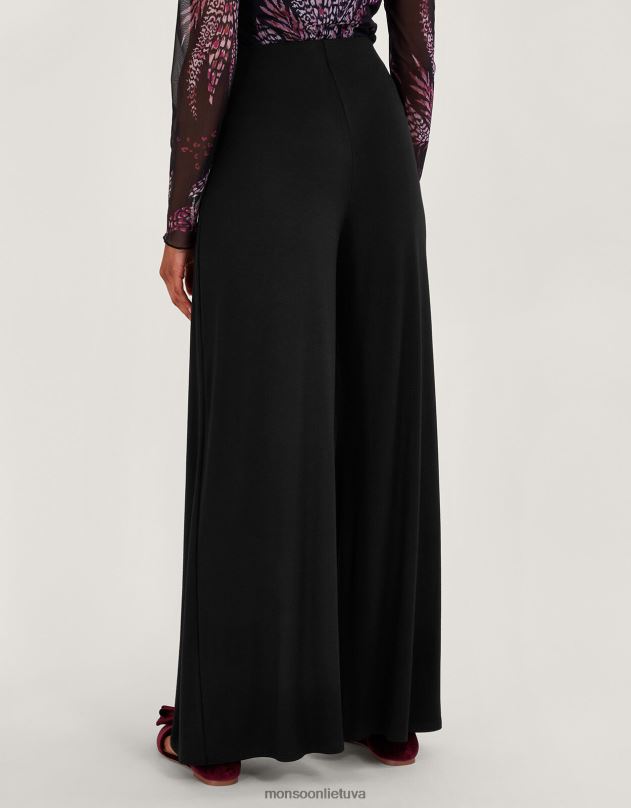 Monsoon suvynioti kelnes moterys juodas apranga DPXBJ102