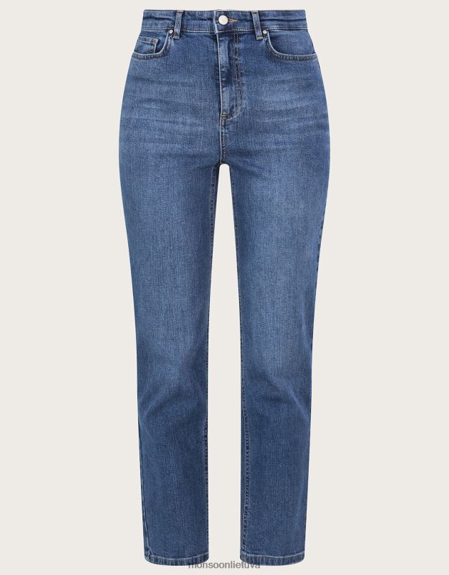 Monsoon vaikinas tiesios kojos džinsiniai džinsai moterys mėlyna (džinsinė mėlyna) apranga DPXBJ951