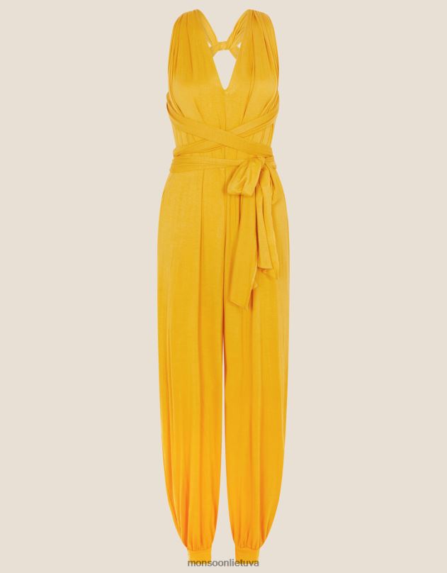 Monsoon tina twist me kaklaraištis kombinezonas moterys geltona (ochra) apranga DPXBJ1128