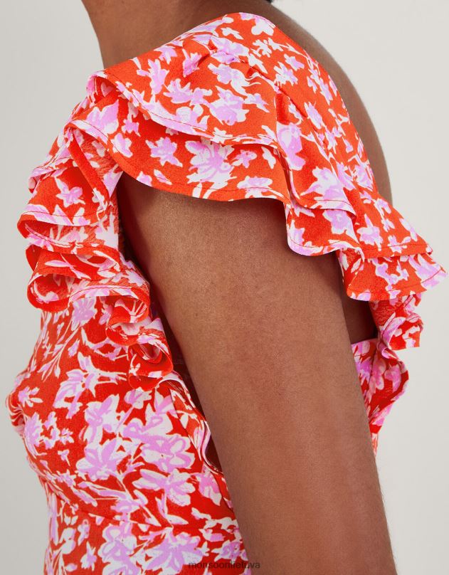 Monsoon Tvarios viskozės „myra“ viršutinė dalis moterys raudona apranga DPXBJ205