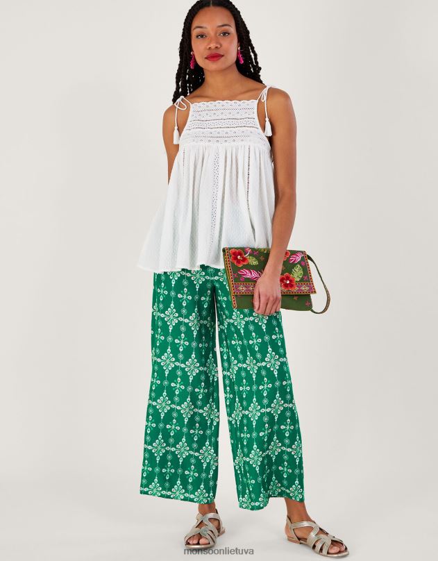 Monsoon apynasris aukšto kaklo detalė Cami moterys baltas apranga DPXBJ75