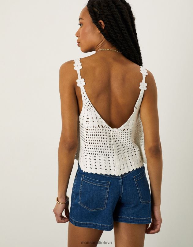 Monsoon nerti kumšteliai moterys baltas apranga DPXBJ608