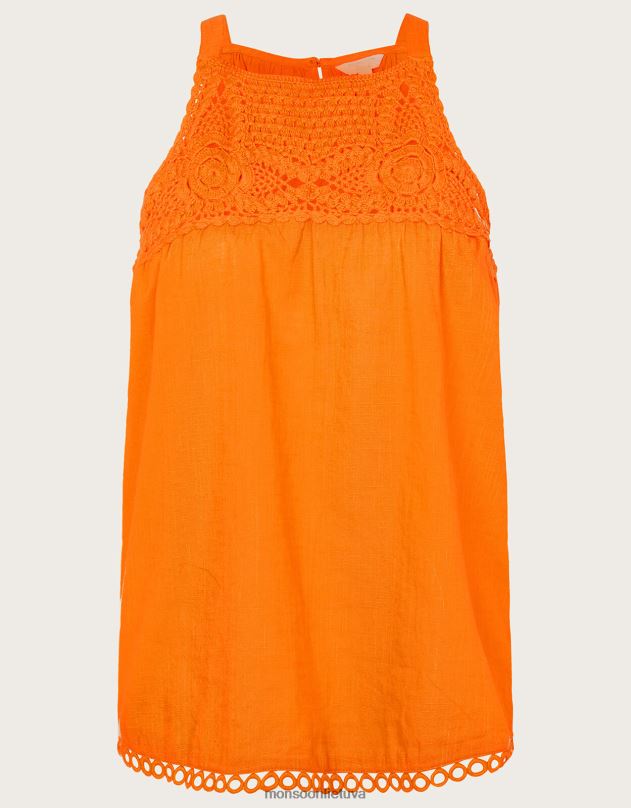 Monsoon nertos iškirptės apynasris moterys oranžinė apranga DPXBJ678