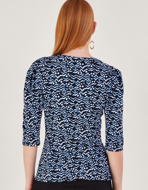 Monsoon gio print palaidinė moterys juodas apranga DPXBJ74