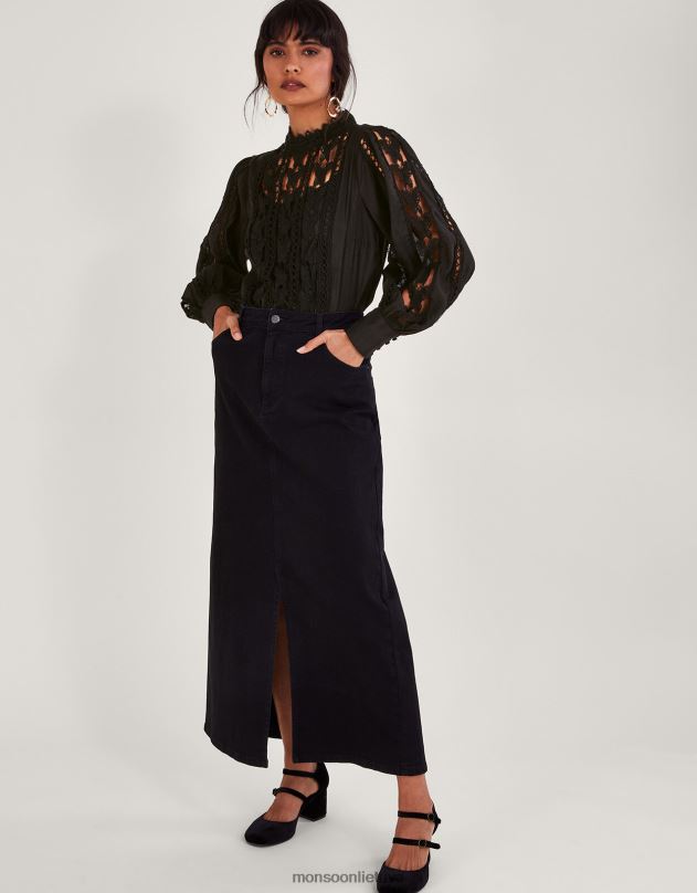 Monsoon lola drugelio palaidinė moterys juodas apranga DPXBJ101