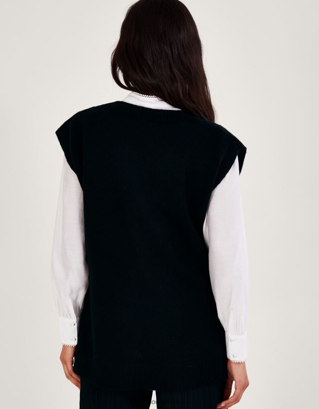 Monsoon Billie mygtuko šoninė juosta moterys juodas apranga DPXBJ38