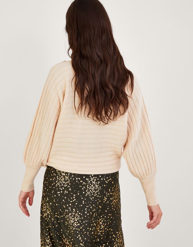 Monsoon Horizontalus džemperis iš perdirbto poliesterio moterys kupranugaris (avižiniai dribsniai) apranga DPXBJ347