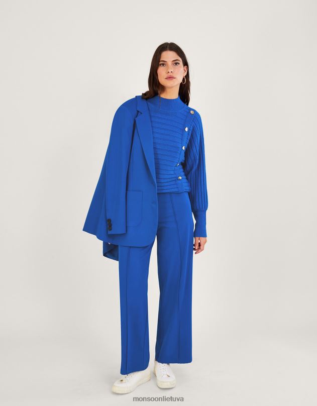 Monsoon Horizontalus džemperis iš perdirbto poliesterio moterys mėlyna (kobalto) apranga DPXBJ914