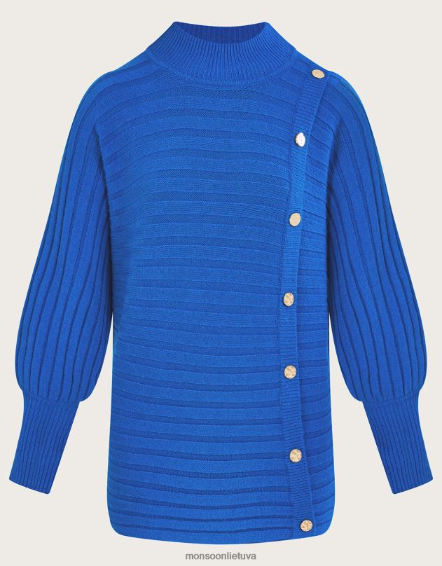 Monsoon Horizontalus džemperis iš perdirbto poliesterio moterys mėlyna (kobalto) apranga DPXBJ914