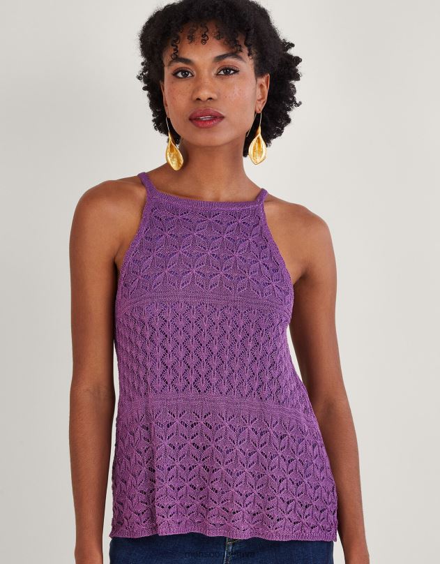 Monsoon apynasris metalinis pointelle viršus moterys rožinis apranga DPXBJ319