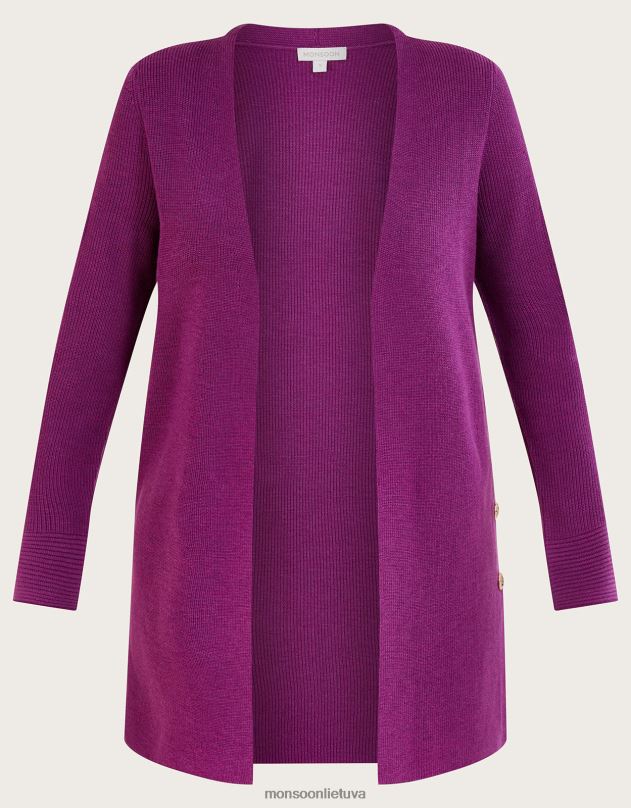 Monsoon megztinis su briaunomis ūdomis moterys violetinė apranga DPXBJ903