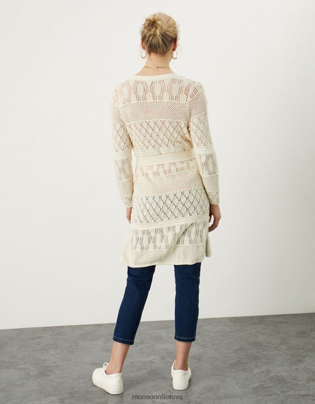 Monsoon nerti dygsnio ilgomis ūdomis megztinis moterys dramblio kaulo apranga DPXBJ1003