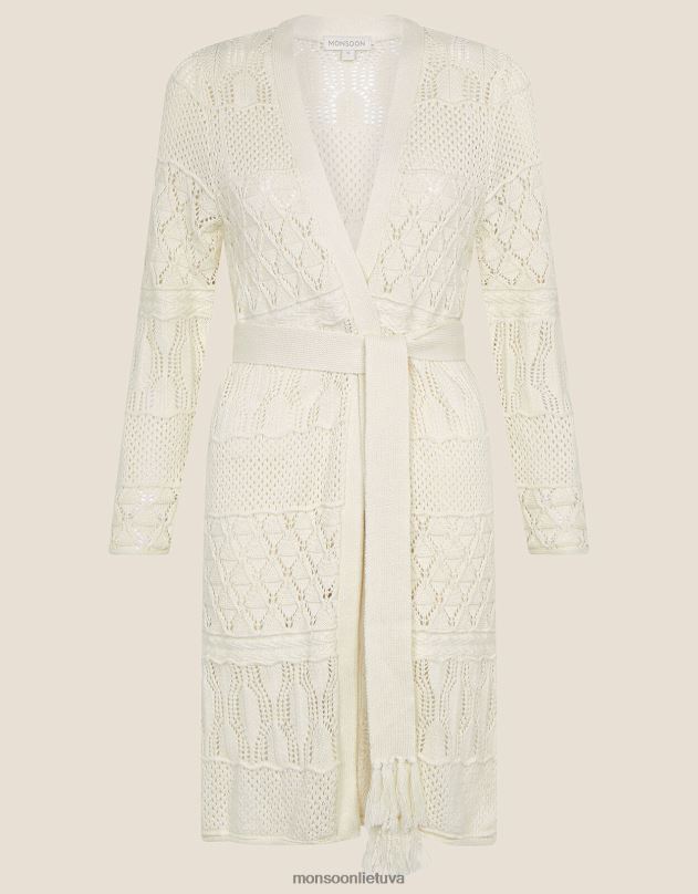 Monsoon nerti dygsnio ilgomis ūdomis megztinis moterys dramblio kaulo apranga DPXBJ1003