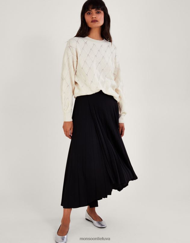 Monsoon perlų detalių megztinis moterys dramblio kaulo apranga DPXBJ51