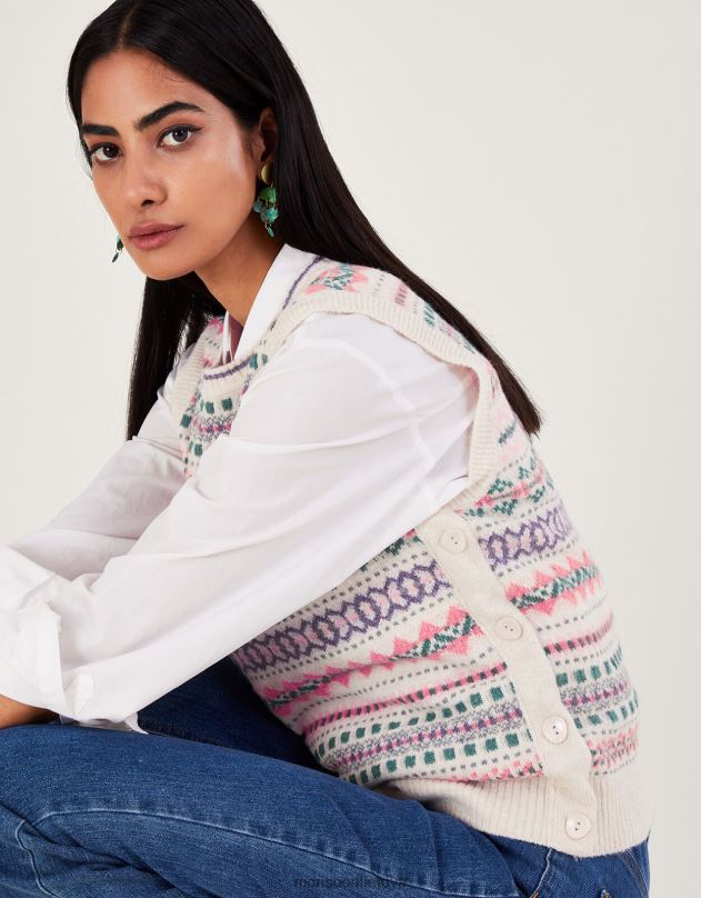 Monsoon sąžiningos salos rūbas moterys dramblio kaulo apranga DPXBJ147