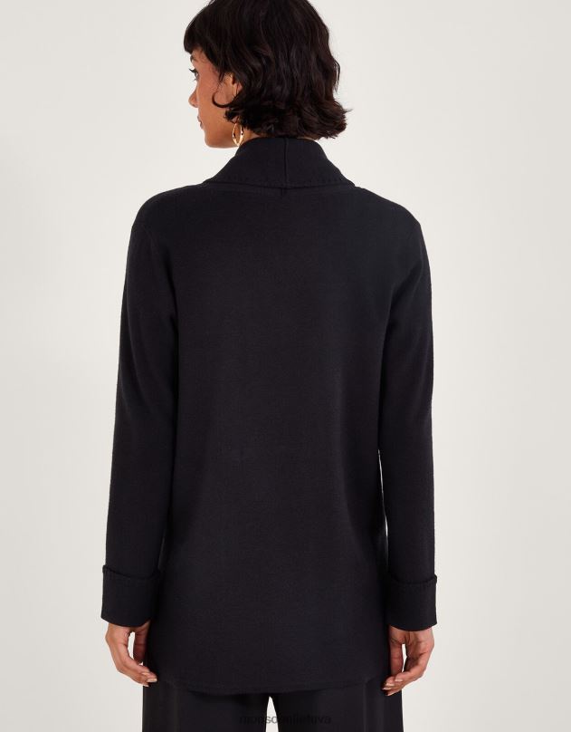 Monsoon sia skara coatigan moterys juodas apranga DPXBJ56