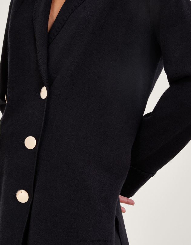 Monsoon sia skara coatigan moterys juodas apranga DPXBJ56