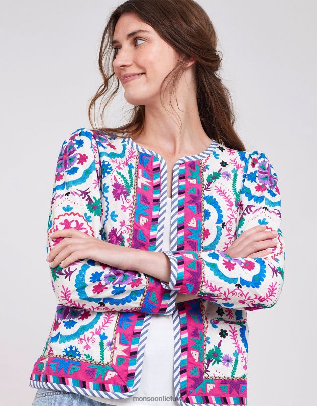 Monsoon rytų preeti siuvinėtas švarkas moterys keli apranga DPXBJ782