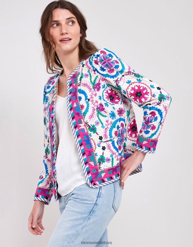 Monsoon rytų preeti siuvinėtas švarkas moterys keli apranga DPXBJ782