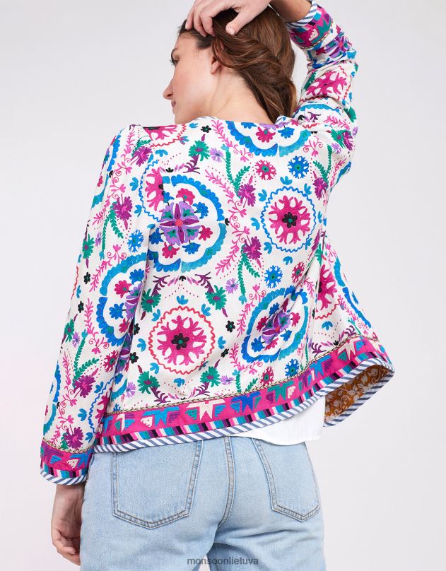 Monsoon rytų preeti siuvinėtas švarkas moterys keli apranga DPXBJ782