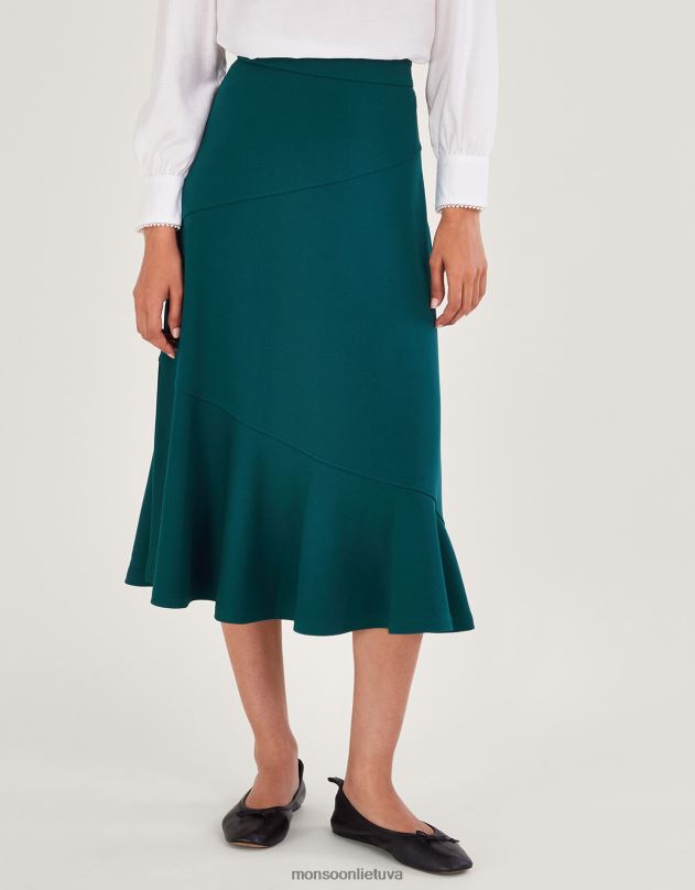 Monsoon ava a linijos ponte sijonas moterys žalias apranga DPXBJ44