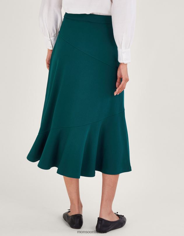 Monsoon ava a linijos ponte sijonas moterys žalias apranga DPXBJ44