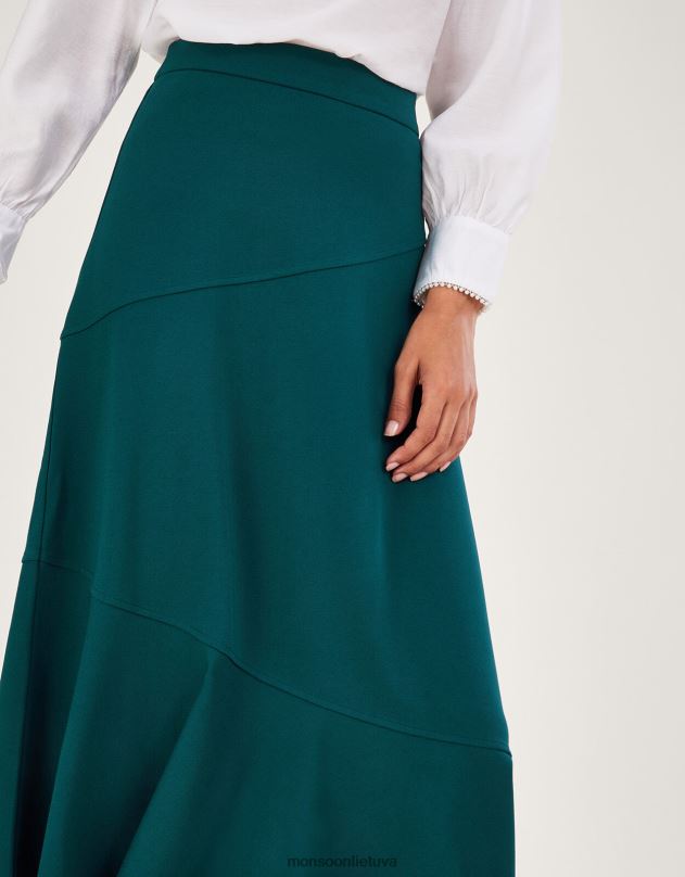 Monsoon ava a linijos ponte sijonas moterys žalias apranga DPXBJ44