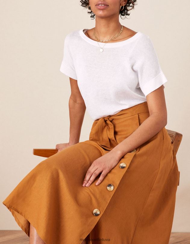 Monsoon midi sijonas moterys kupranugaris (karamelė) apranga DPXBJ1132