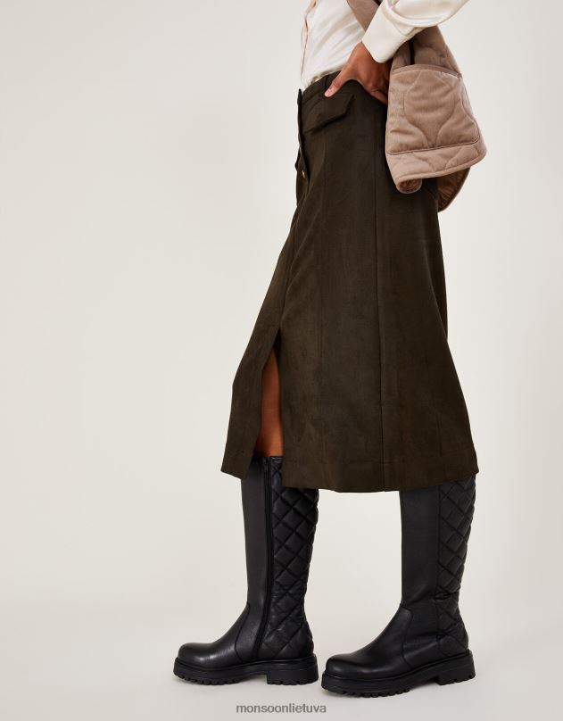 Monsoon dygsniuotos odos batai moterys juodas avalynė DPXBJ1528