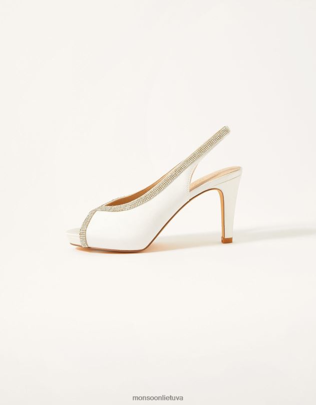 Monsoon Heatseal Diamante platforminiai vestuviniai kulniukai moterys dramblio kaulo avalynė DPXBJ1533
